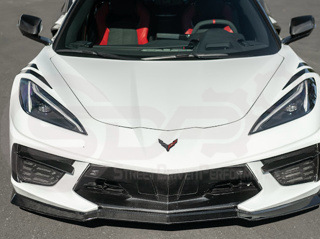 2020-Up Corvette C8 STINGRAY & Z51 | Z06 Z07 Package CARBON FIBER Front Bumper Lip Splitter Ground Effects